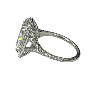 Pear Brilliant Engagement Diamond Ring 5.08 Carats EGL-USA Certified Platinum