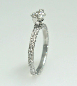 EGL Certified .81 Ct Round Brilliant Cut Diamond Solitaire Wedding Ring