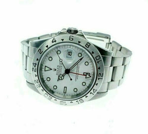 Rolex 40MM Polar Explorer II Stainless Watch Ref # 16570 A Serial 1999