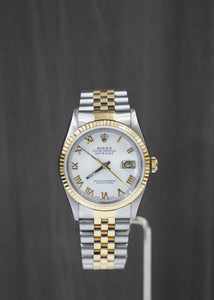 Rolex Datejust 36mm White Dial 16233 Two Tone