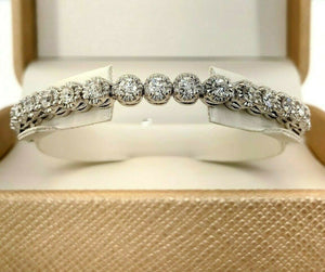 4.04 Carats t.w. Diamond Tennis Bracelet 14K White Gold G Color Round Diamonds