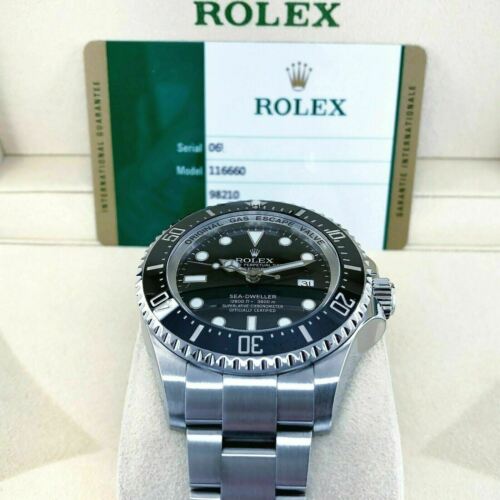 Rolex 44 mm Ceramic Deep Sea Dweller Stainless Steel Watch Ref 116660 2014