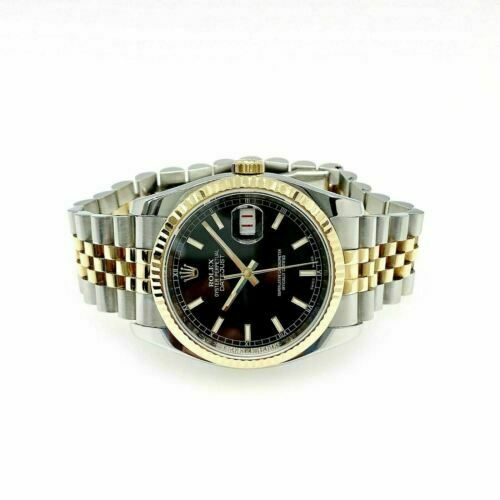 Rolex 36MM Datejust Watch 18K Yellow Gold Stainless Steel Ref 116233 V Serial
