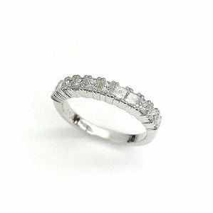 0.75 Carats t.w. Princesss Cut Diamond Anniversary/Stack Ring 18K White Gold New