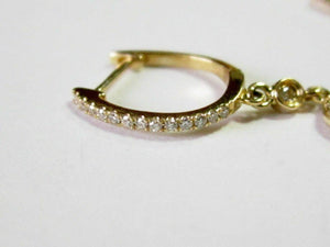Fine 4.20TCW Natural Pear Citrine Dangling/Chandelier Earrings 14k Yellow Gold