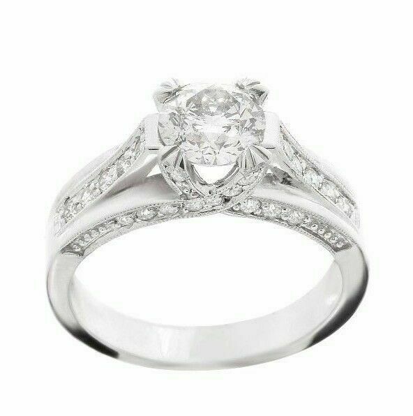 Modern Antique Round Cut Diamond Engagement Anniversary Ring EGL Certified