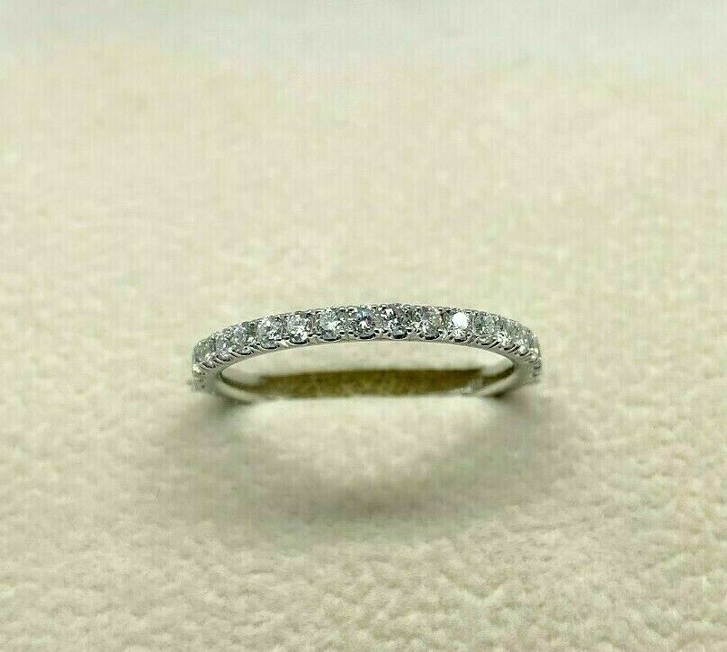 0.87 Carat t.w. Diamond Stack/Wedding Ring 14K White Gold Diamonds Go Down 75%