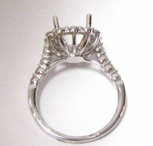 4 Prongs Semi-Mounting for Round or Cushion Diamond Ring Engagement 18k
