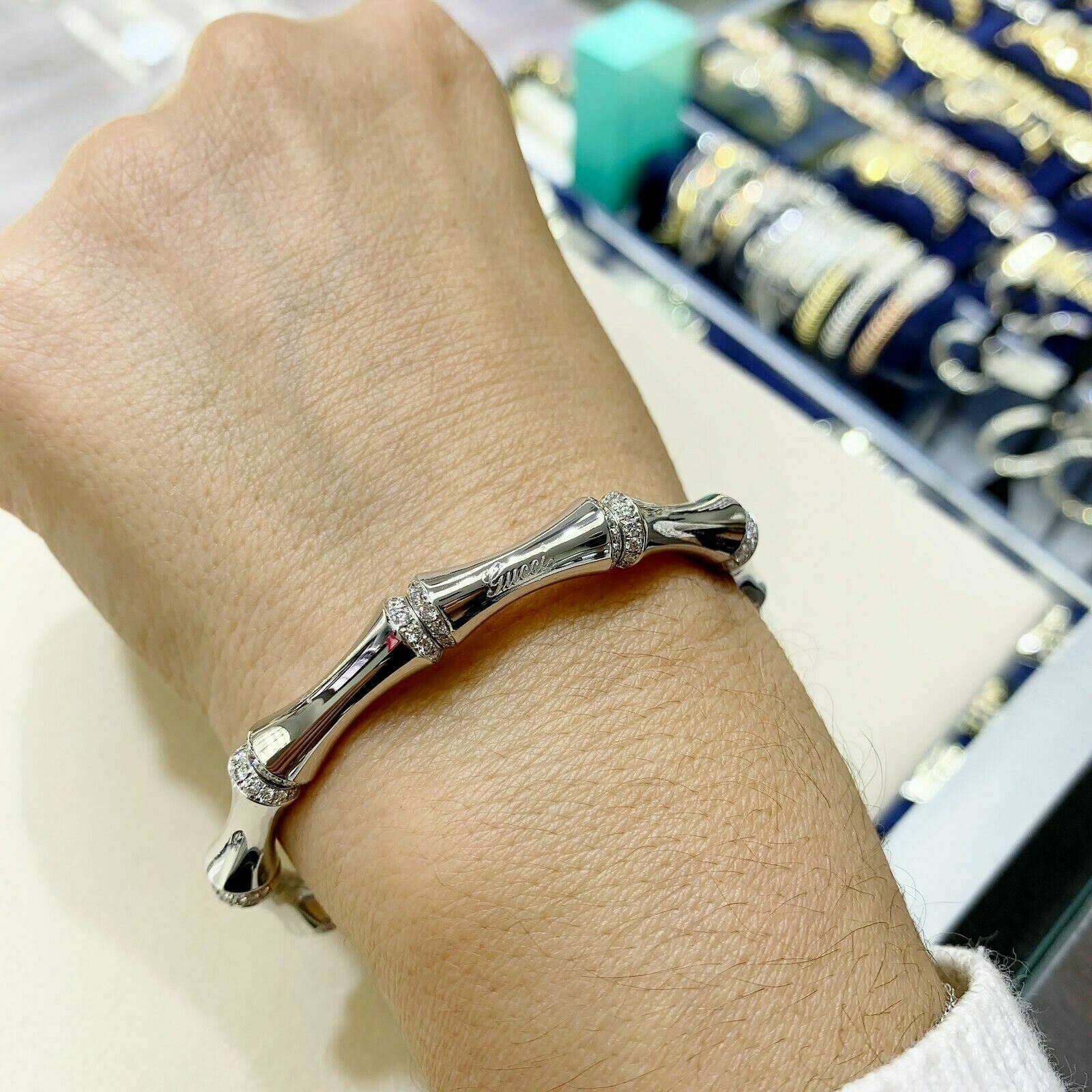 Gucci white gold bangle Clearance