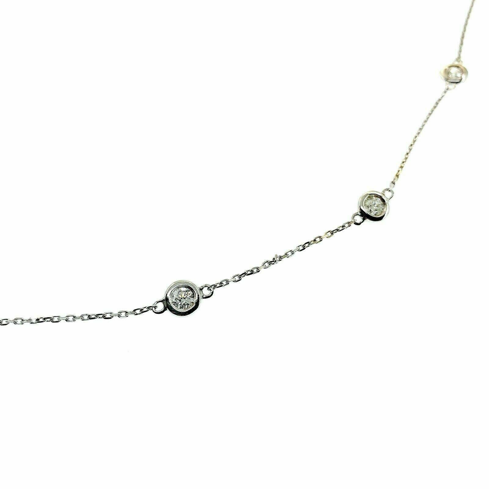 1.40 Carats t.w. Hand Assembled Diamond by The Yard Necklace Chain 14K Gold