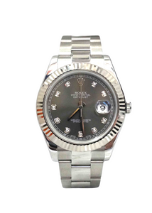Rolex 41MM Datejust II Factory Diamond Watch 18K Gold Stainless Steel Ref 116334