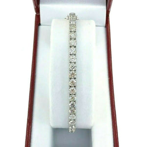 9.33 Carats t.w. Round Diamond Tennis Bracelet 14K White Gold G- H Color