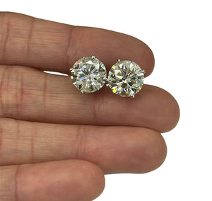 6.17 TCW Round Brilliants Diamond Stud Earrings 14kt White Gold