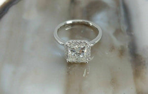 2.02CT AGS Certified G-H/SI2 Princess Cut Diamond 14K White Gold Engagement Ring