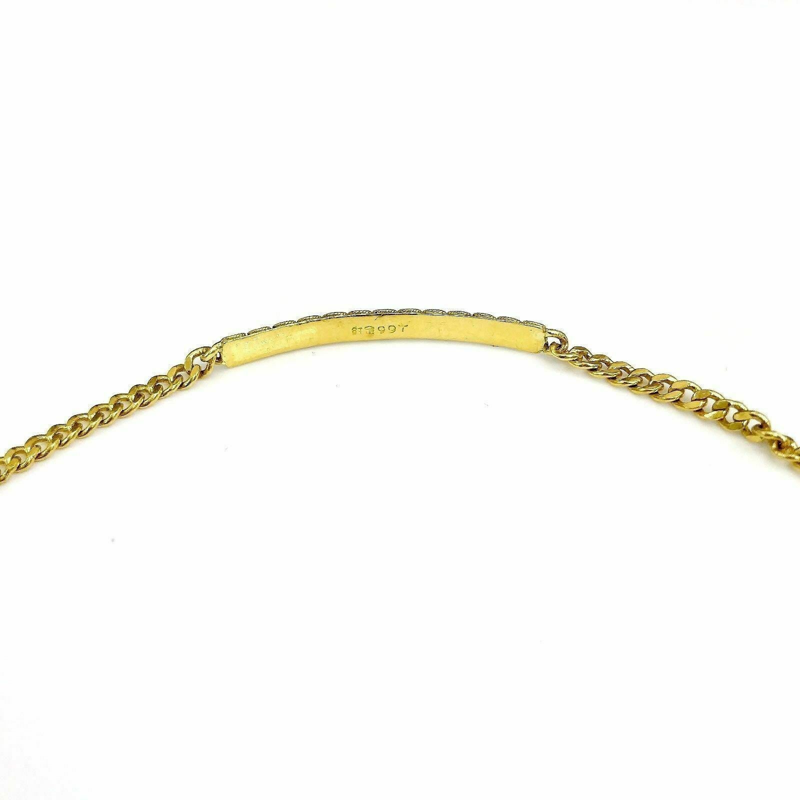 Hand Enameled Solid 24 Karat Yellow Gold Womens Bracelet 11.39 Grams