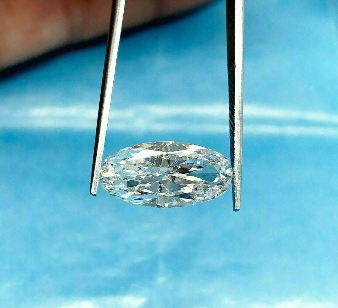 Loose GIA Diamond - Rare Oval "Moval" Cut 2.99 Carats GIA D SI2 Diamond