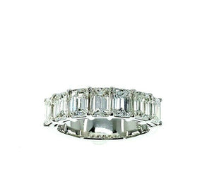 2.80 Carats Emerald Cut Diamond Anniversary Wedding Band Ring Average .40 Carat