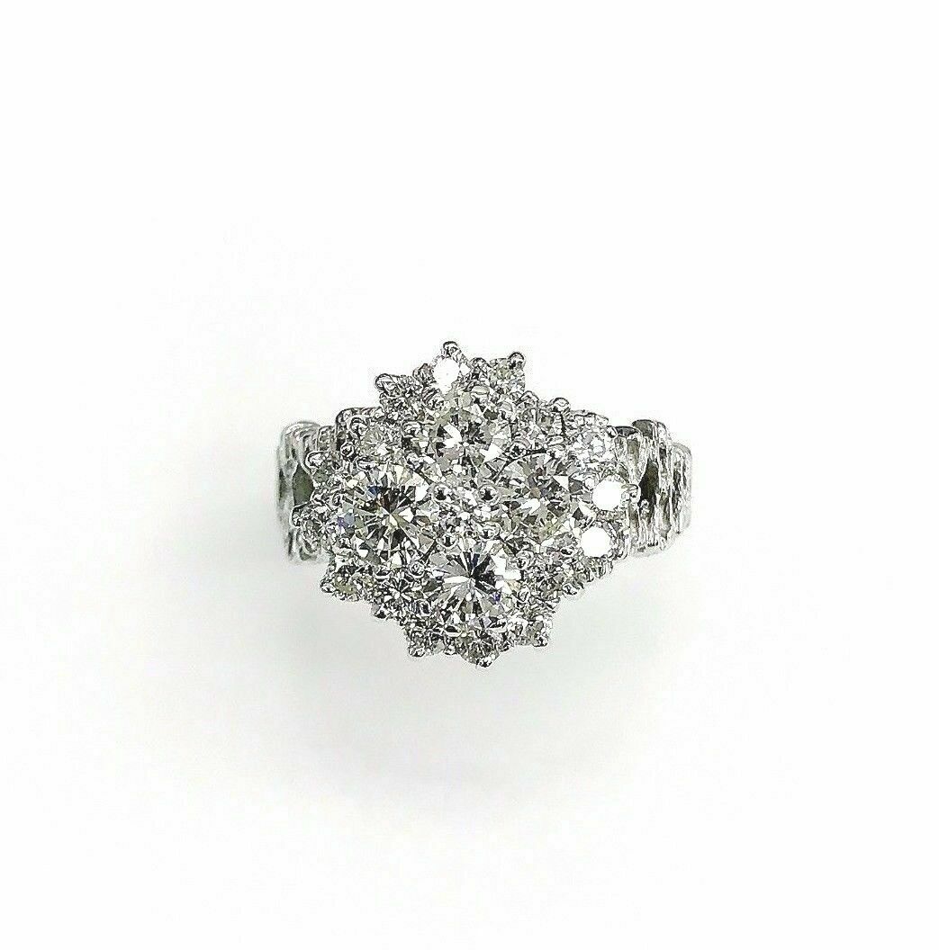 1.50 Carats t.w. Round Invisible Diamond Wedding/ Anniversary Ring 18Karat Gold