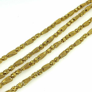 HandMade Solid 18 Karat Yellow Gold Necklace Chain 36 Inches 2.66 Ounces 18K