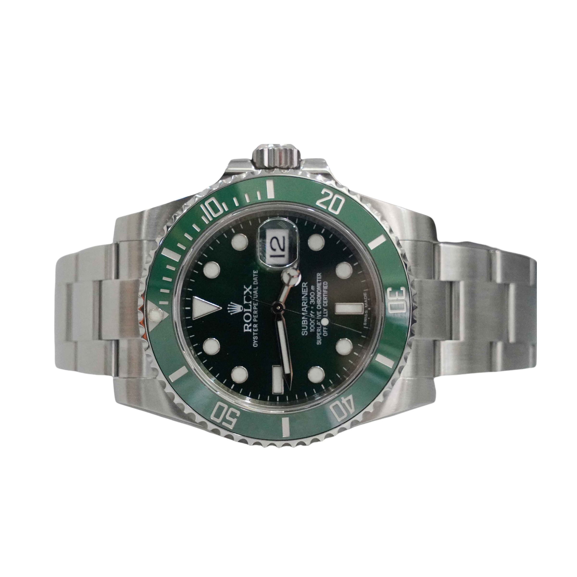 Rolex Submariner Date Stainless Steel Green Dial Hulk 116610LV