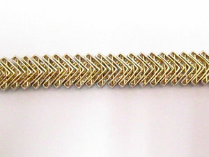 5.65 TCW Round Cut Diamond Tennis Bracelet H VS2 7.5" Long 14k Two-Tone Gold
