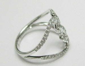 .61 TCW Round Brilliant Cut Micro Slim Diamond Ring G SI1 18kt White Gold