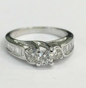 0.85 Carat t.w. Diamond wedding/Anniversary Ring 14K Gold