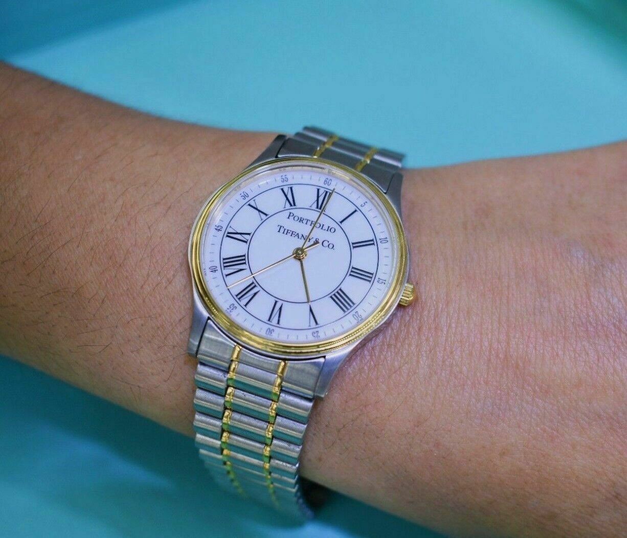 Tiffany & Co. 18K Yellow Gold and Stainless Steel Portfolio Watch