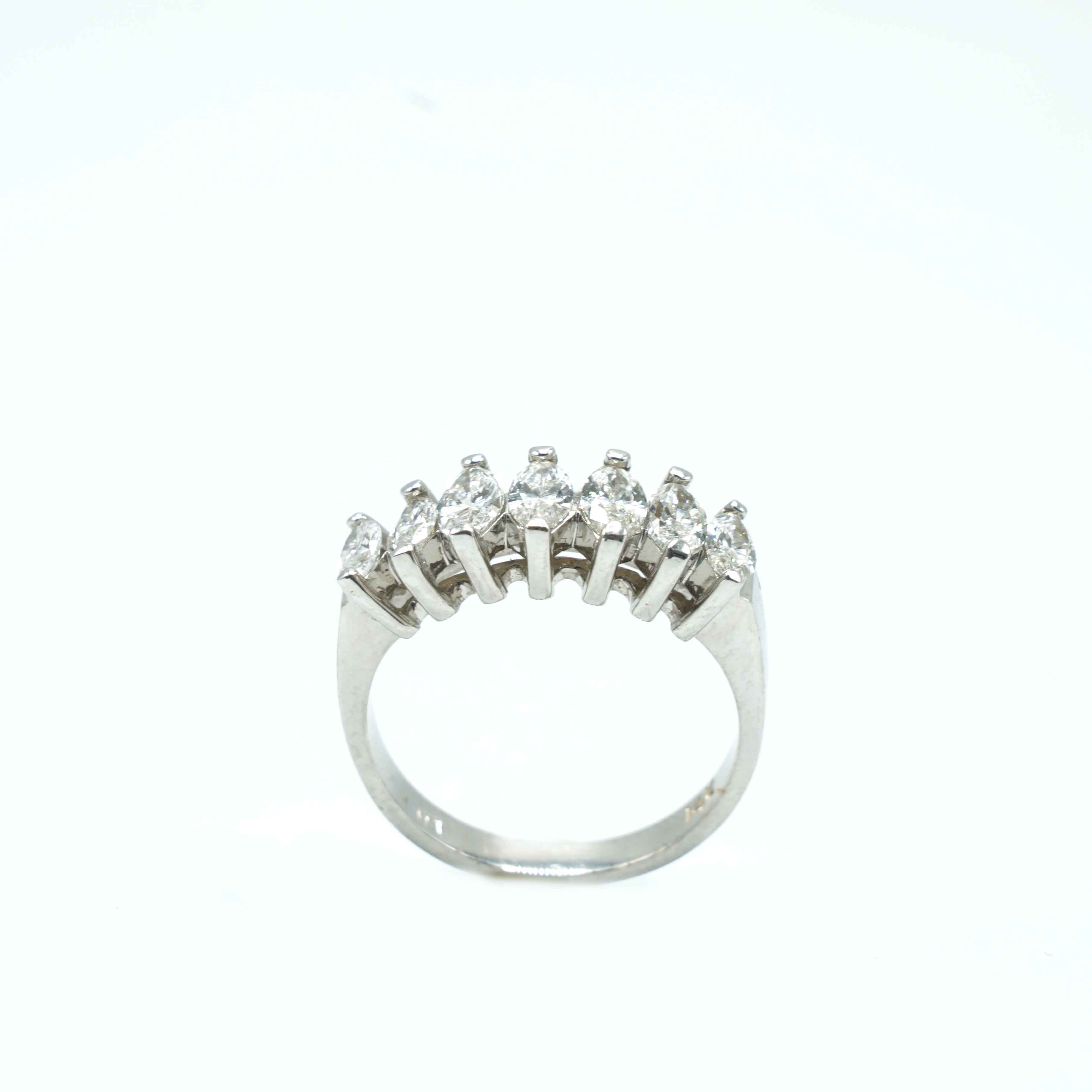 Engagement Ring 1.30 Carat Diamond 14K White Gold