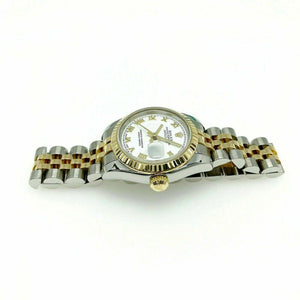 Rolex 26MM Lady Datejust 18 Karat Yellow Gold Steel Watch Ref # 179173 D Serial