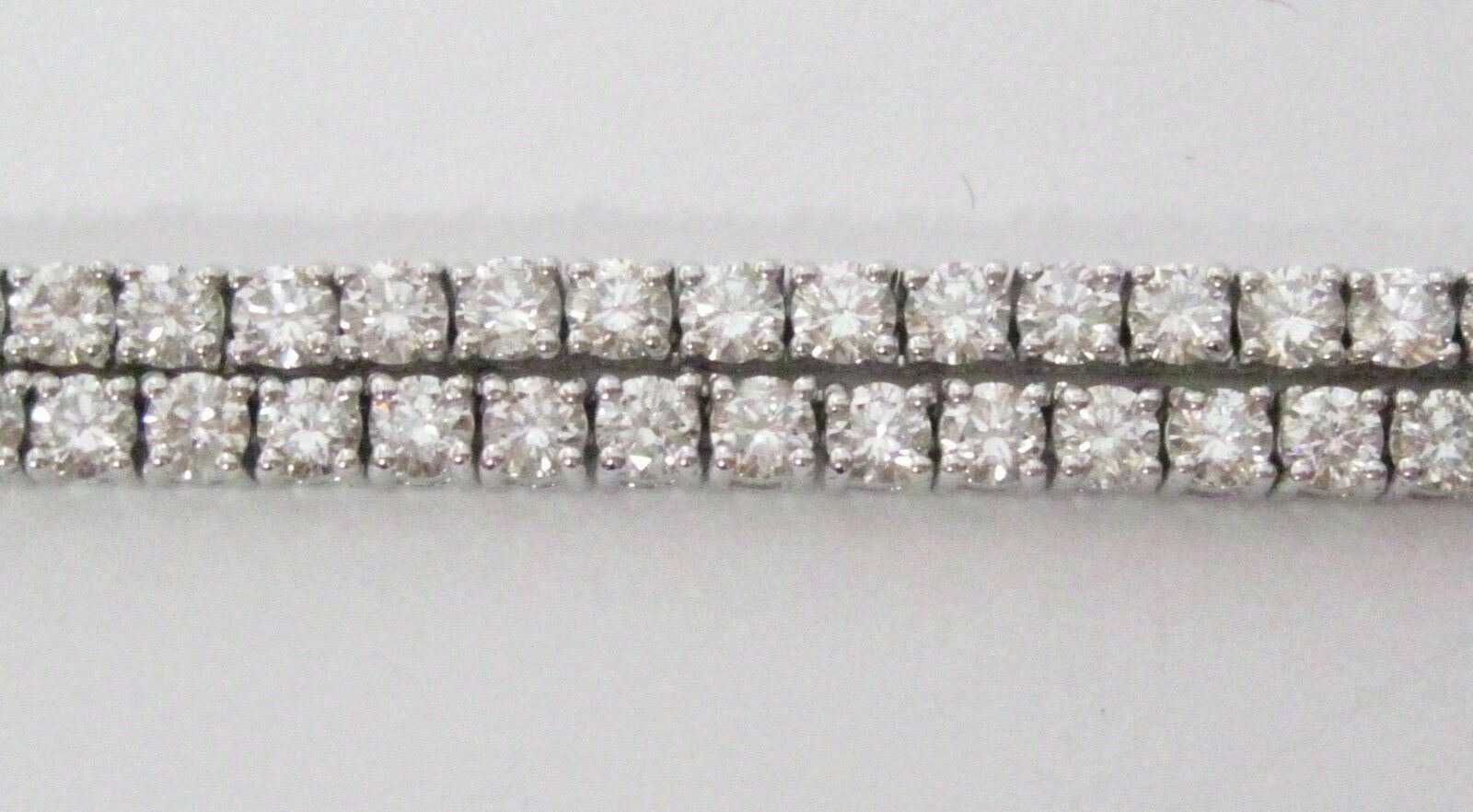10.56 TCW Round Brilliant Cut Diamond Riviera Necklace G VS1-2 18k White Gold
