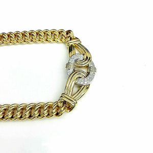 2.70 Carats t.w. F-G Color VS VVS Diamond Braided Necklace 18K Yellow Gold