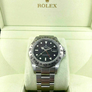 Rolex 40MM Black Explorer II Stainless Steel Watch Ref # 16570 F Serial 2003