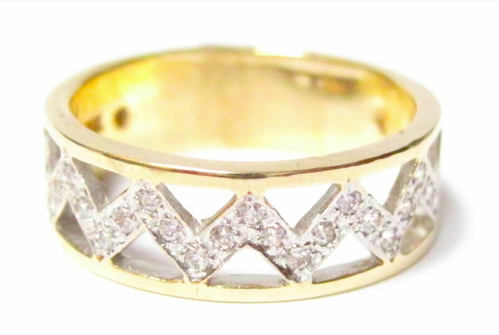 .30 TCW Round Brilliant Cut Diamond Ring/Band Size 7 G VS2 18k Yellow Gold