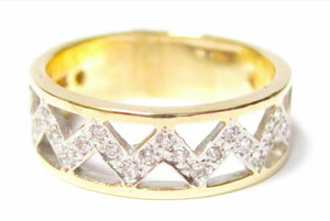 .30 TCW Round Brilliant Cut Diamond Ring/Band Size 7 G VS2 18k Yellow Gold