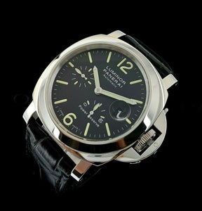 Panerai PAM 090 44 mm Automatic Power Reserve Stainless Steel Watch w Box