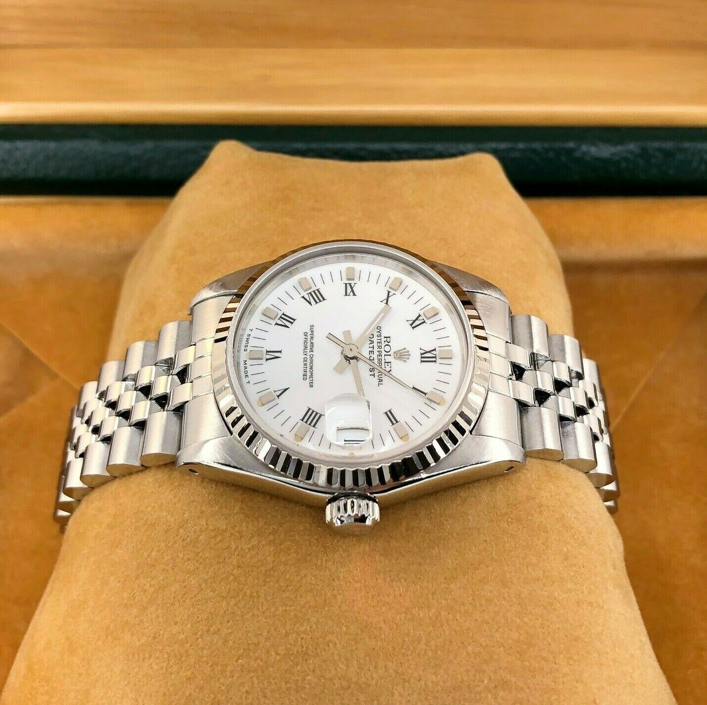 Rolex 31MM Lady's Jubilee Datejust Watch 18K White Gold/Stainless Ref # 68274