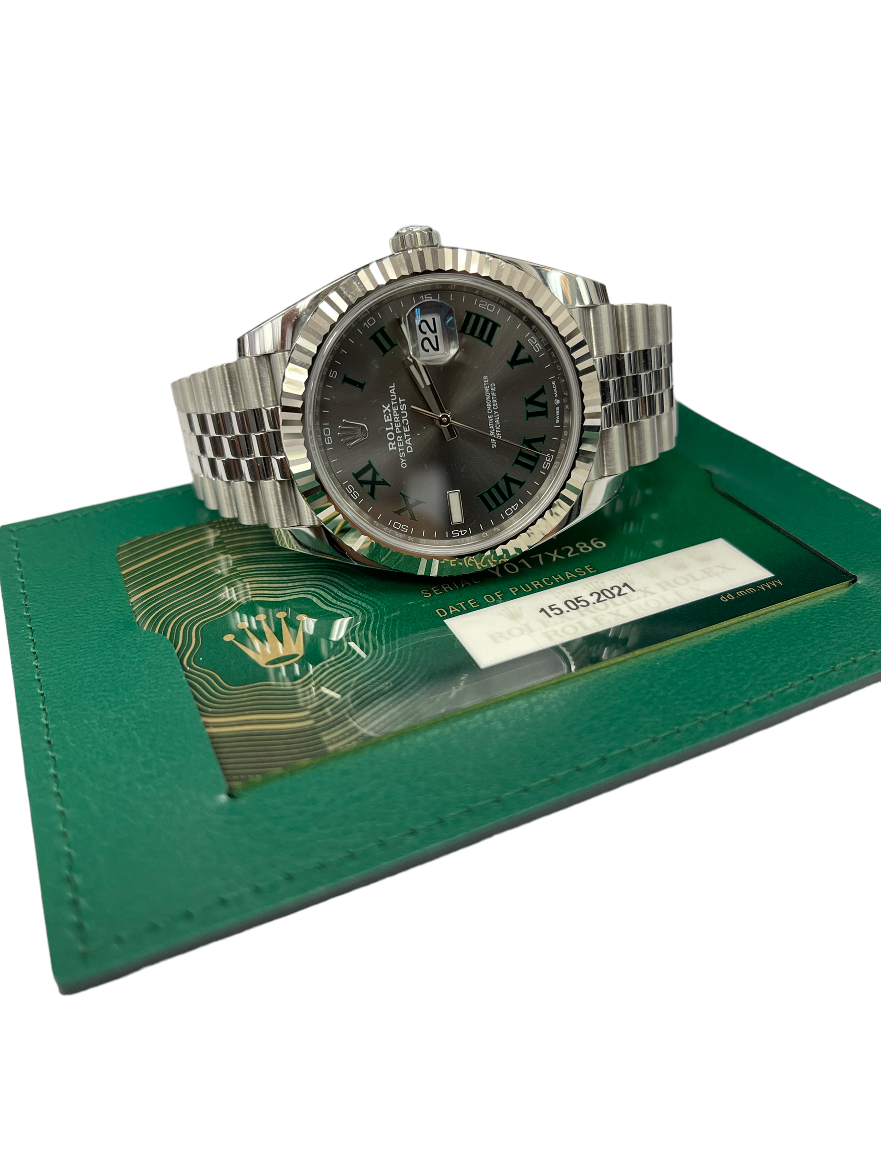 Rolex wimbledon fluted discount bezel