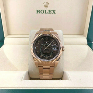Rolex 42MM Sky- Dweller Watch 18K Rose Gold Ref # 326935 2019 Box and Card