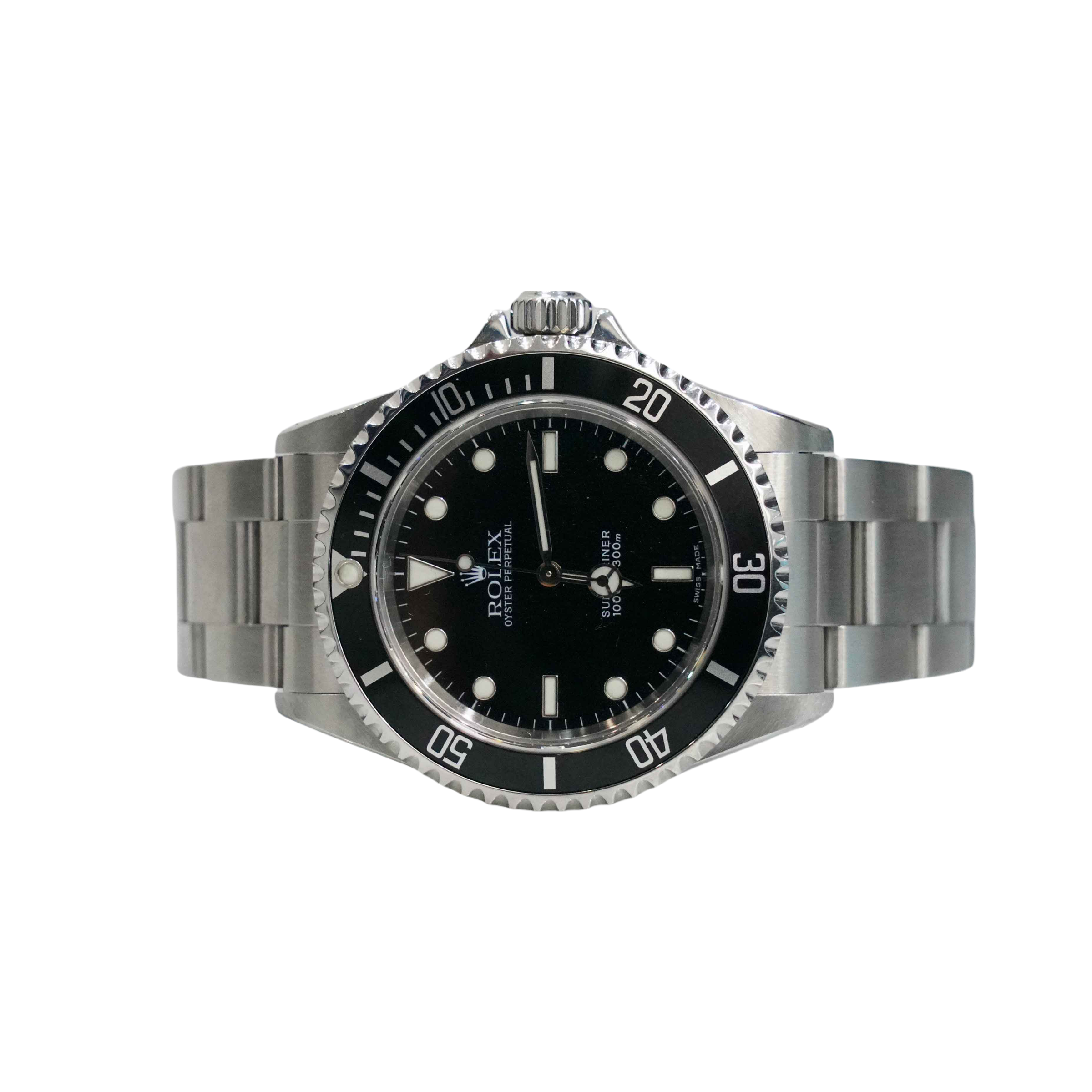 Rolex Black Submariner Date Stainless Steel Watch Ref 14060M