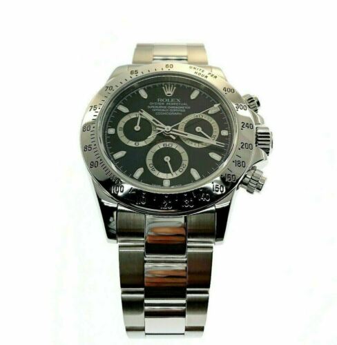 Rolex 40MM Daytona Stainless Steel Watch Ref # 116520 D Serial Box Papers