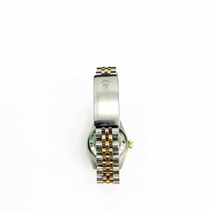 Rolex 26MM Lady Datejust 18 Karat Yellow Gold Steel Watch Ref # 69173 Quick Set