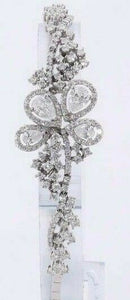 4.22 TCW Flower Pear and Round Brilliant Diamond Bracelet G-H VS-2?SI-1 18kt WG
