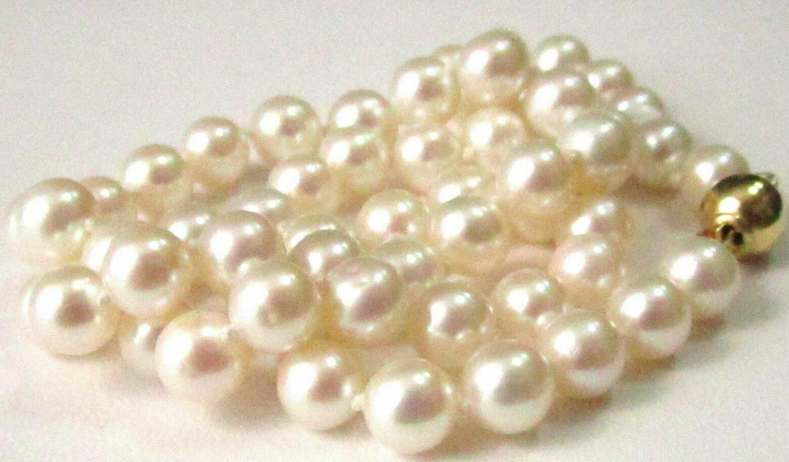 Fine 18 Inch Freshwater String Pearl Necklace 7mm each 14k Yellow Gold 57 total
