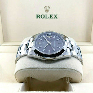 Rolex Datejust II Rhodium Watch Stainless Steel Oyster Smooth Bezel Ref # 126300