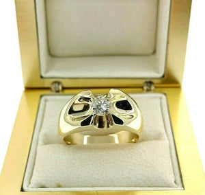 Mens 0.55 Carat t.w. Fine Jewelry Diamond Wedding Ring 14K Yellow Gold