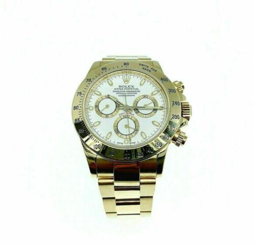 Rolex Daytona 40mm Cosmograph Watch 18K Yellow Gold Ref 116528 K Serial Minty