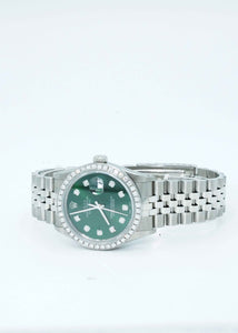 Datejust 36mm green MOP 16014 with Papers