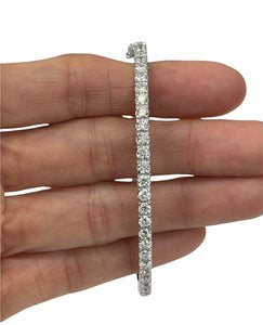 Round Brilliants Bangle Diamond Bracelet White Gold