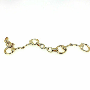 GUCCI Italian Made 18K Rose Gold Horsebit Link Bracelet Size 18